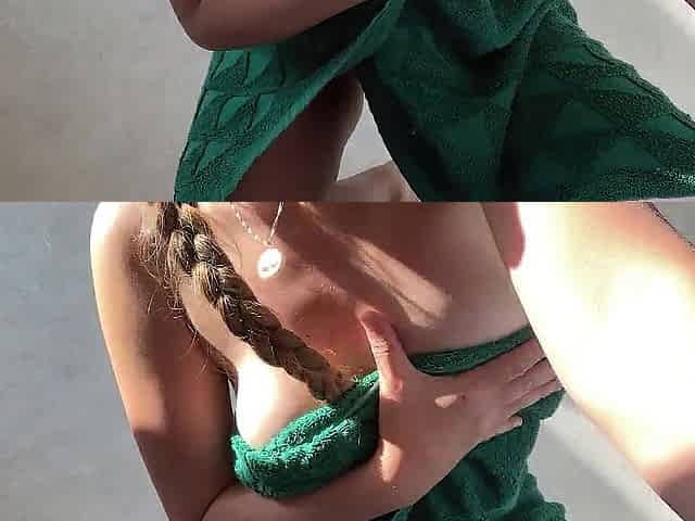 Deep penetration into wet pussy in doggy style