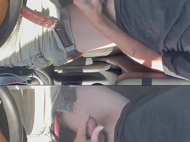 Jerking off in the car