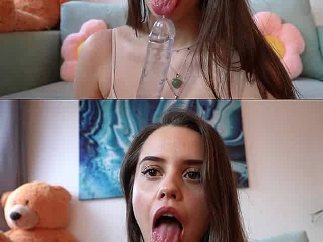 Mindblowing Solo Orgasm with my See-through Dildo!