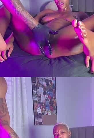 Latex Gloves Fingering And Fisting Soaked Black Snatch