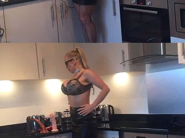 Rebecca More fucks her ass and her pussy with sex toys in