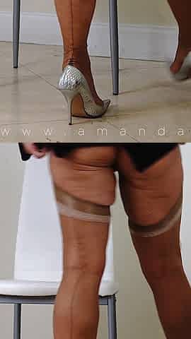 Naughty nylon Milf Amanda Moreno - solo, erotica