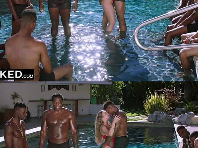 Blacked Lena Paul first interracial gangbang