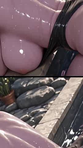 Japanese Bath House Fantasy - Wet, Oiled & Blindfolded