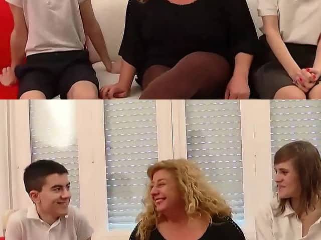 OLD fat mature fucks in threesome with younger couple