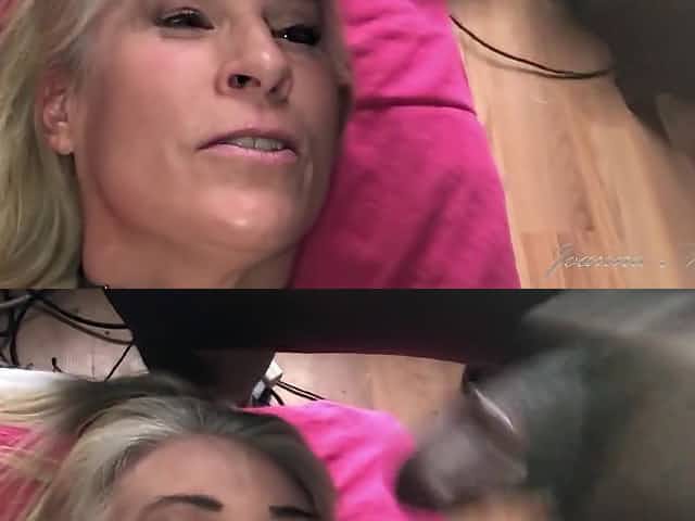 Big Black Cock Jerks 2 Loads All Over My Face - Selfie Video - Joanna Meadows - Naughtyjojo