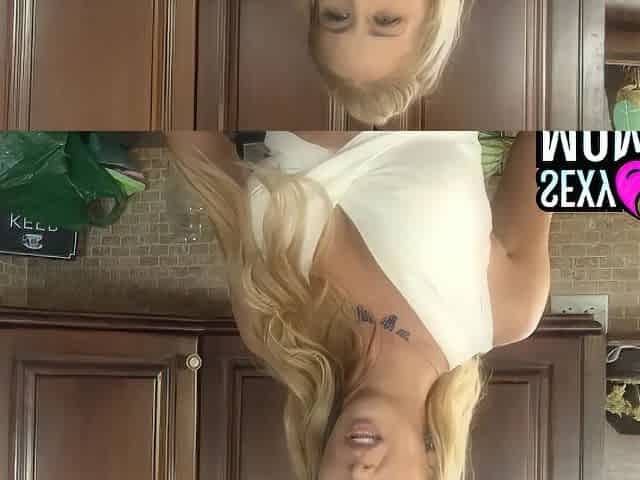 The blonde milf Cherie Deville in a lesbian kitchen encounter