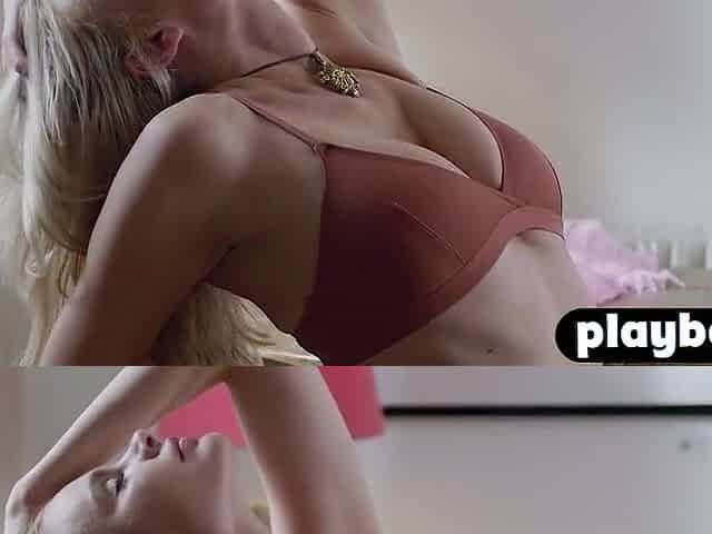 Large breasts blond mother I'd like to fuck excitement striptease after excitement posing in underware