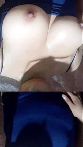 My Step Sister's Busty Friend Starts Doing Sexy Aerobics and Shows Me Her Boobs