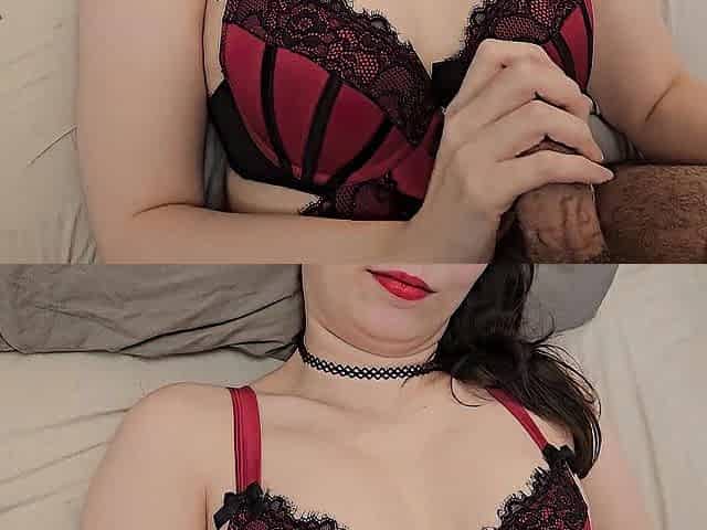 Back With One more Tugjob And Cum On My Titties