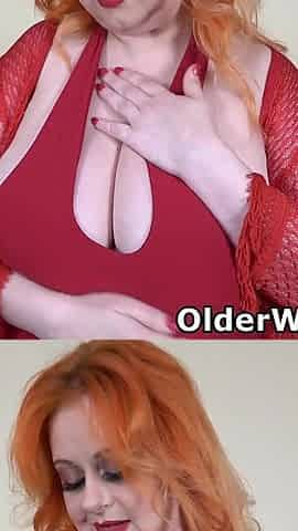 Mature MILF Kathy Proudly Shows You Her Big Boobs and Shaven Slit