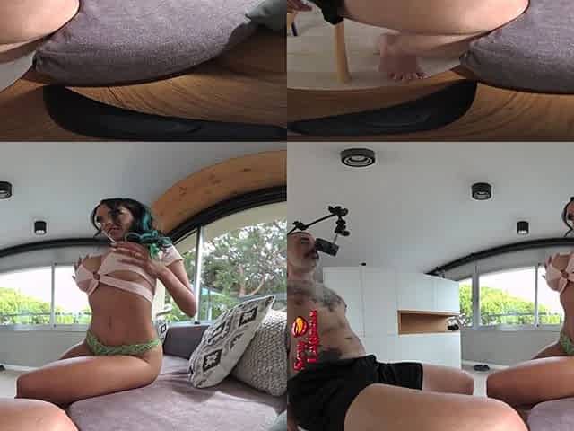Spic horny babe VR hot video