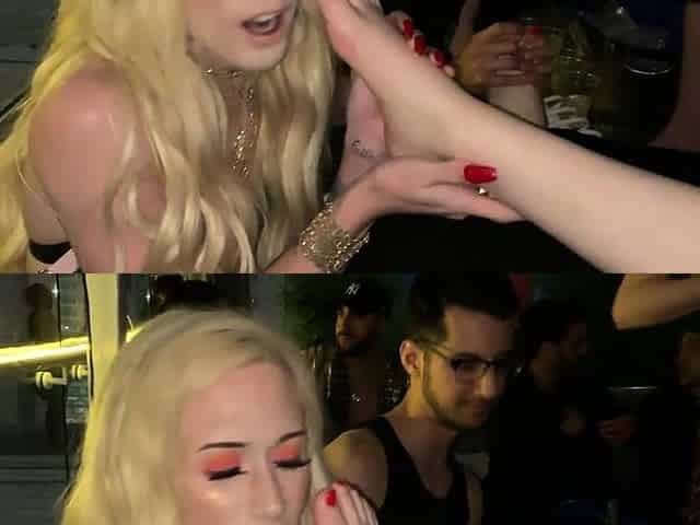 Teen slut foot fetish cock rub