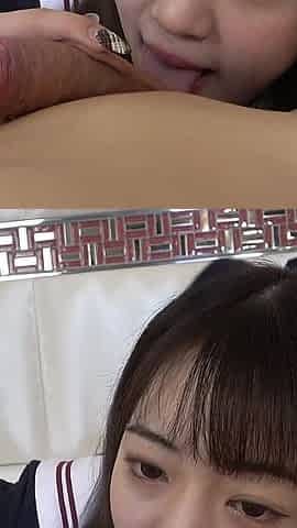 18-year-old Japanese Beauty with Black Hair. Slender Amateur, Blowjob and Pussy Cumshot Sex. Uncensored