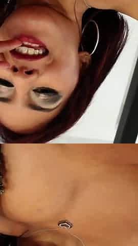 Busty Latina Liv Aguilera masturbates, sucks and fucks cock for hot cum