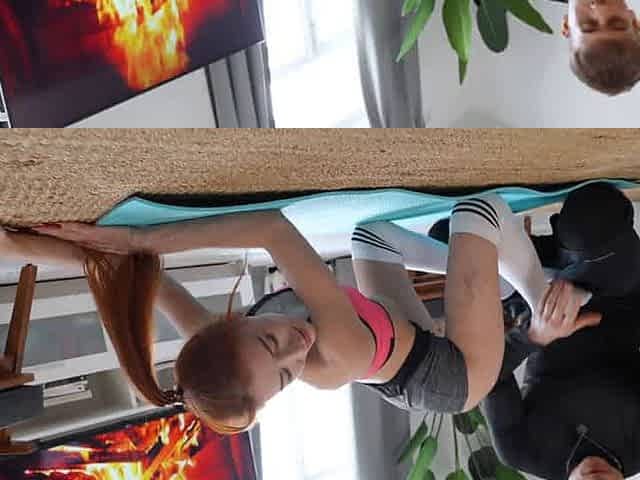 Flexible whore turns into a real sports fuck fest.