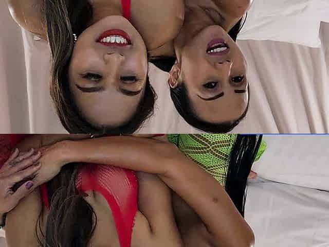 Huge tits Thai lesbian GFs having fun