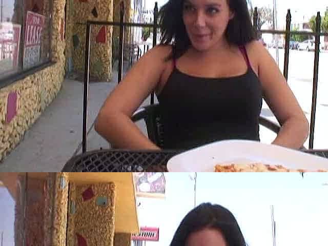 Beautiful Brunette Big Boobs Rides Fake Cock