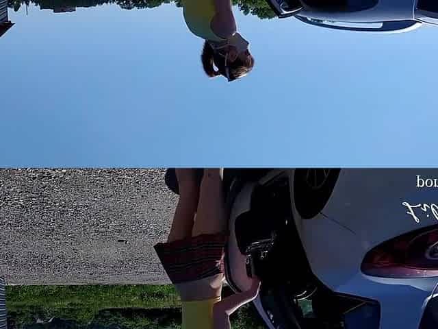Young Slut Wife Naked Drives A Car And Showed With Pussy In The Mall (no Panties, Upskirt)