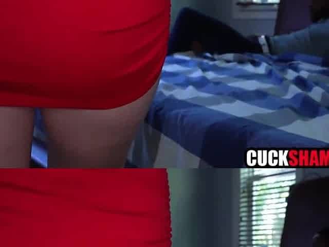 Cuck spouse watching wife taking bbc up her butt