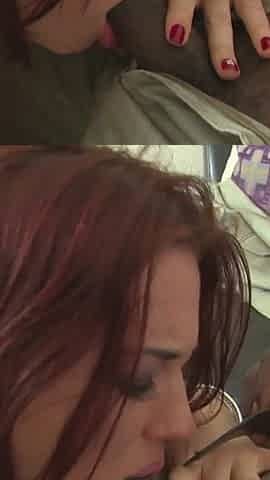 Hot big ass redhead banged by a BBC on the couch