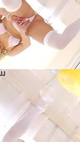 Sexy Slim Blonde Heather Starlet POV Facial Blowjob