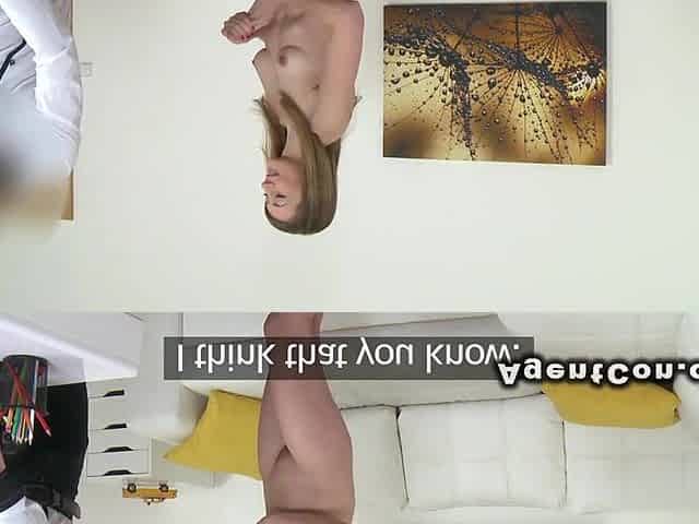 Czech amateur brunette hair drilled in casting