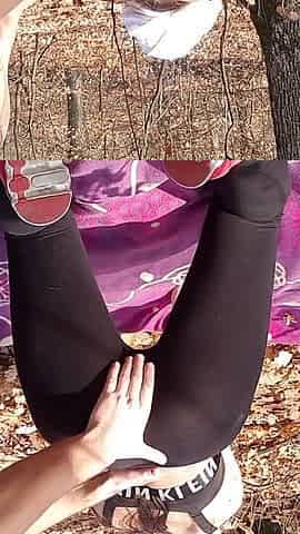 18 Years Old Amateurs Fucking Outdoor with Happy End