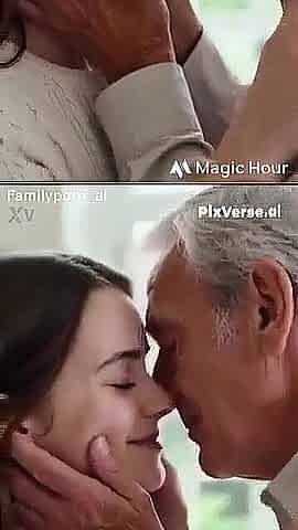 Step dad giving a kiss stepdaugher Giving a kiss scene ( AI generated )