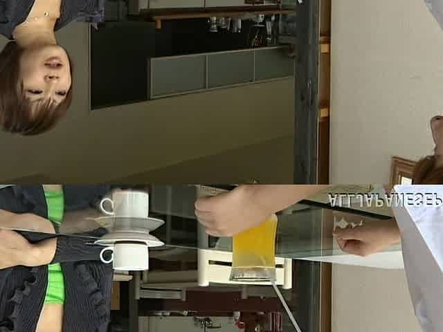 Short-Haired Lesbian Cheering a Sexy Japanese Girl Up with Sex