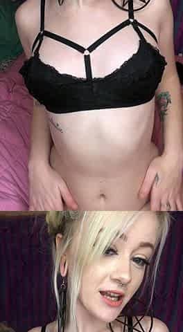 Perfect blond making solo masturbation