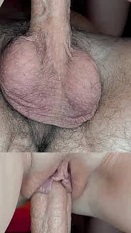 Beautiful Fuck with Balls Massage to Get Huge Creampie!