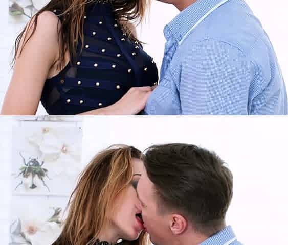 Busty babe gives herself to a muscular guy