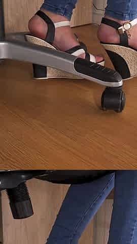 Peeking At Hot Secretary Teasing Sexy Feet In High Heels Underdesk