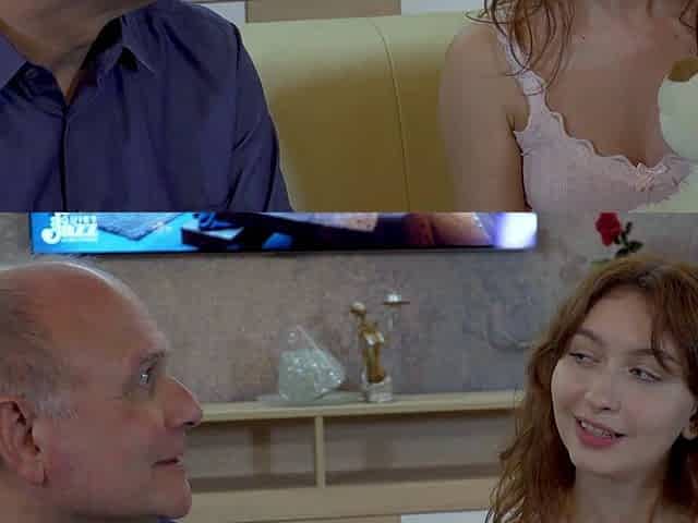 Busty Teen Sucks Senior Cock Deep Before Hardcore Pounding