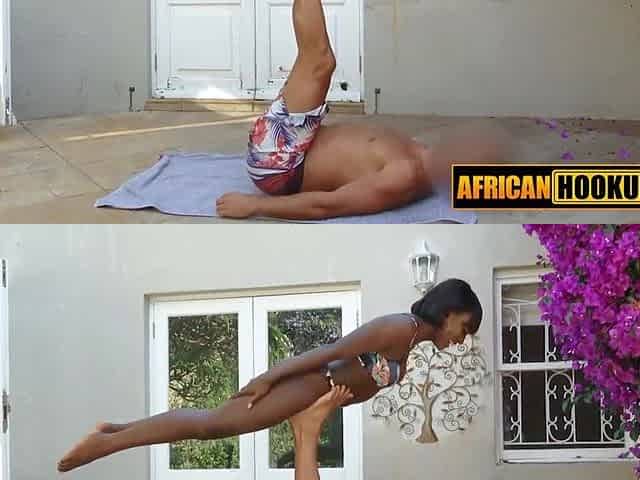 Breasty Ebony Amateur Afro Screwed Hard Outdoors By Large White Dong Yoga Guru