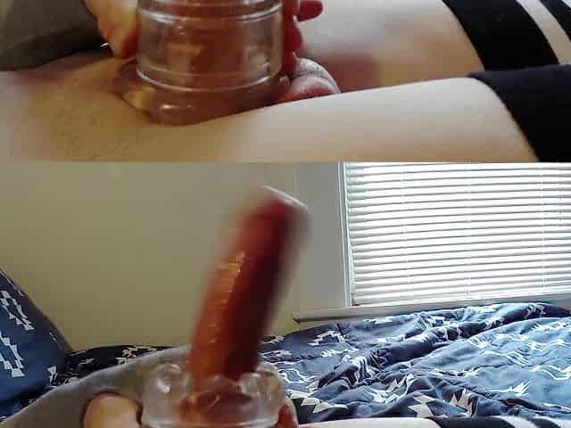 femboy lengthy edging session in haunch highs & sleaves - 29 minute slow jack off cum on haunch