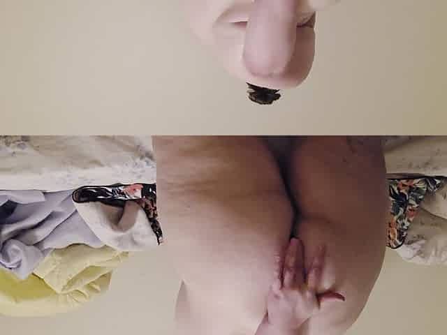 BBW Rubs Clit with Bullet Vibrator in Ass