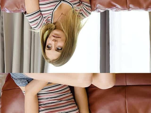 Skinny teen Kyler Quinn rides cock passionately, showcasing her tight spinner body and flirty charm.