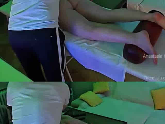 The masseur was pestering me. Real massage session ended with wild bang.