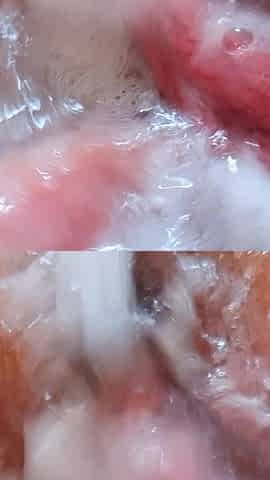 JuicyDream - Pussy play and cum on her ass in the bathtub