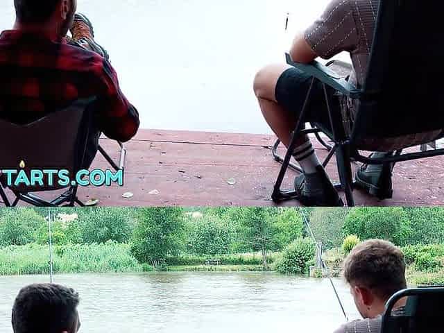 LARGE CATCH - Beauty screws 2 fishermen on the nature