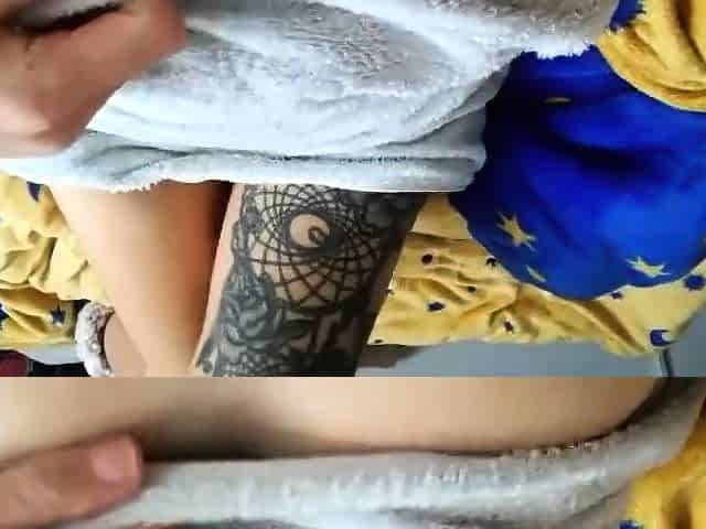 Orgasm in a Towel - Tattooed Czech Solo Webcam Show