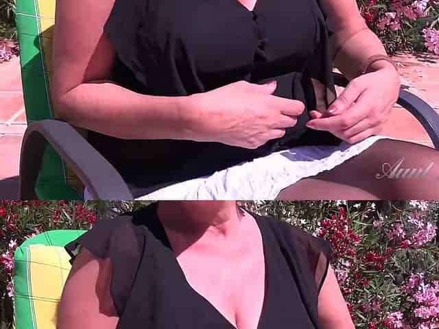 Aunt Judy's - Breasty Older Doctor Maggie Moon Provides Outdoor Sex Therapy