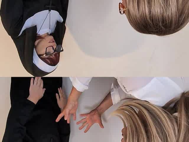 Hot Nun Has FFM Threesomes