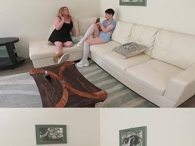 Stepbrother Fucks Stepsister's Lesbian Girlfriend