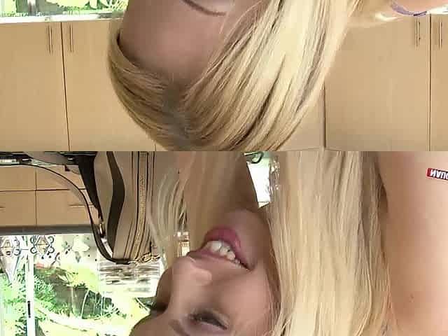 Shaved bbc and blond hotty are eating older pussy jointly in advance of some enormous pounding