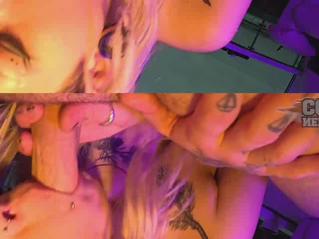Big Boob Model Sam Deepthroat Dick Sucking After Dark Cum In Her Mouth Swallowing
