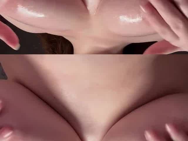 Closeup ASMR Oily Titty Massage