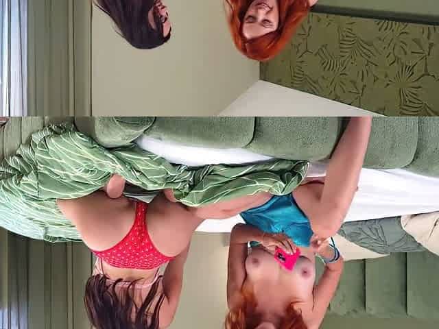 Cherry Candle And Olivia Zlota In Pleasuring Each Other In Bed